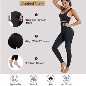 NWT Tummy control high waist fleece leggings gray
